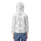Kids' White Star Print Pullover Hoodie with Pocket