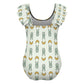 Girls Cute Bunny & Moon Print Flutter Ruffle Swimsuit