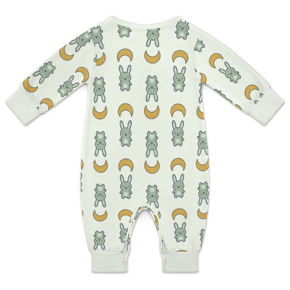 Cute Bunny Pattern Long Sleeve Baby Romper | Custom AOP
