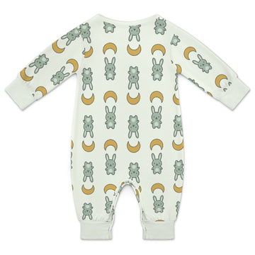 Cute Bunny Pattern Long Sleeve Baby Romper | Custom AOP