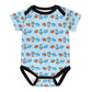 Outer Space Rocket Short Sleeve Baby Romper | 220gsm