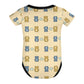 Cute Baby Bear Print Short Sleeve Bodysuit Onesie