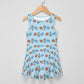 Outer Space Rocket Sleeveless Tank Dress for Girls