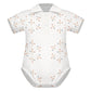 Cute Geometric Motif Short Sleeve Polo Baby Romper