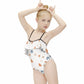 Cute Woodland Cabin Off-Shoulder Swimsuit for Girls
