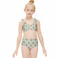 Cute Fox Print Tie-Strap Bikini Set for Girls | Custom AOP