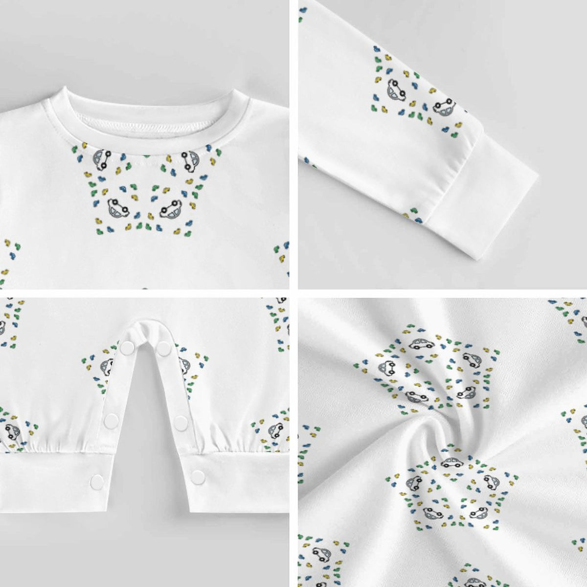 Geometric Star Cotton Long Sleeve Infant Bodysuit