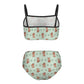 Cute Fox Print Cami Bikini Set for Girls | Custom AOP