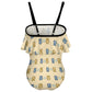 Cute Teddy Bear Off-Shoulder Girls Swimsuit | Ruffle