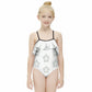 Girls' Star Floral Off-Shoulder One-Piece Swimwear