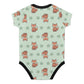 Cute Cotton Baby Fox Print Short Sleeve Onesie