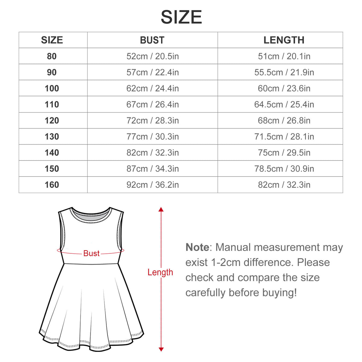 Cute Bunny & Moon Print Girls Tank Dress | Custom AOP