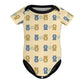 Cute Baby Bear Print Short Sleeve Bodysuit Onesie