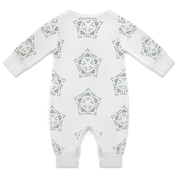 Geometric Star Cotton Long Sleeve Infant Bodysuit