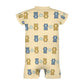 Cute Teddy Bear Short Sleeve Baby Bodysuit | 180gsm