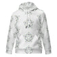 Kids' White Star Print Pullover Hoodie with Pocket