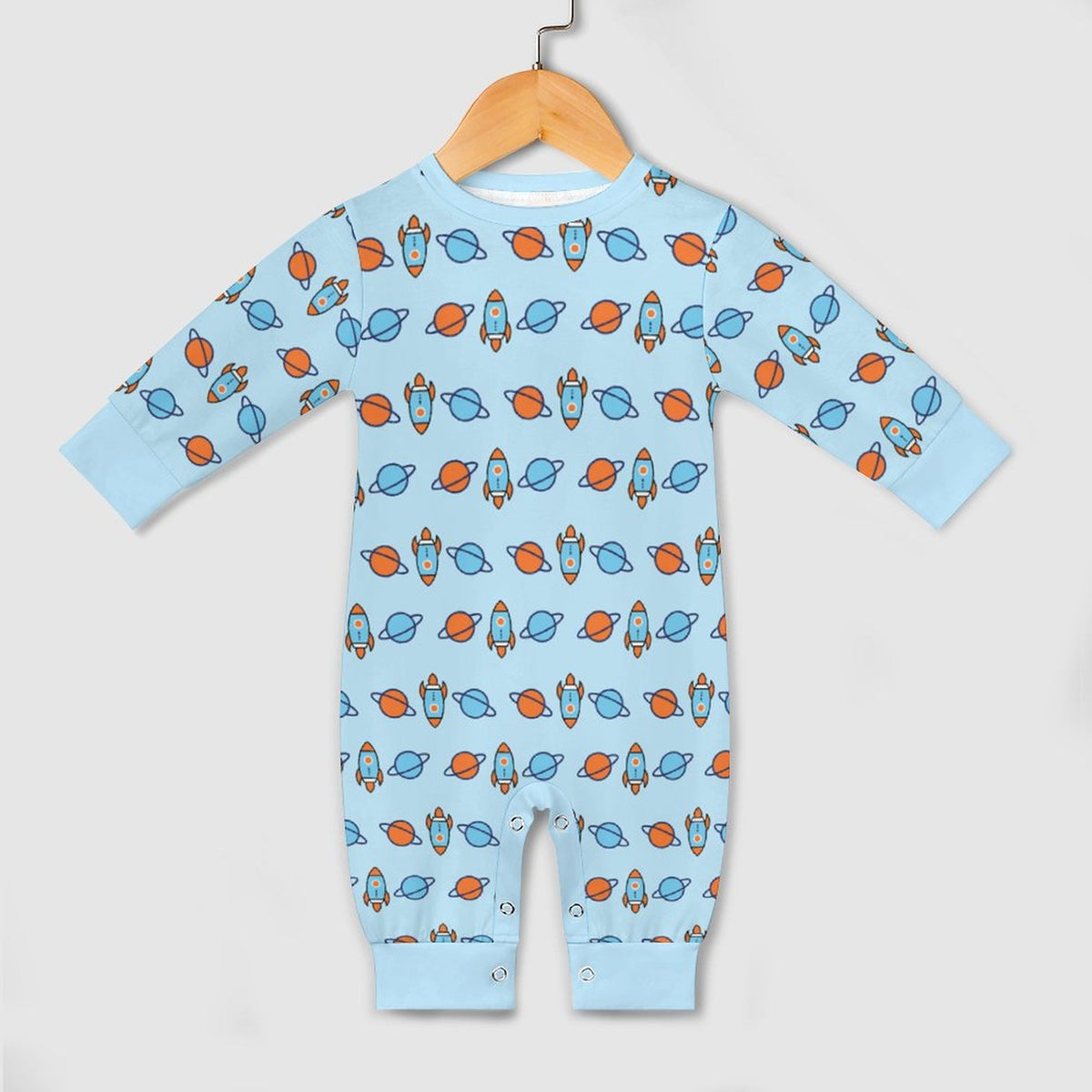 200gsm Long Sleeve Baby Romper | All-Over Print