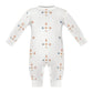 Baby White Geometric Motif Lightweight Romper