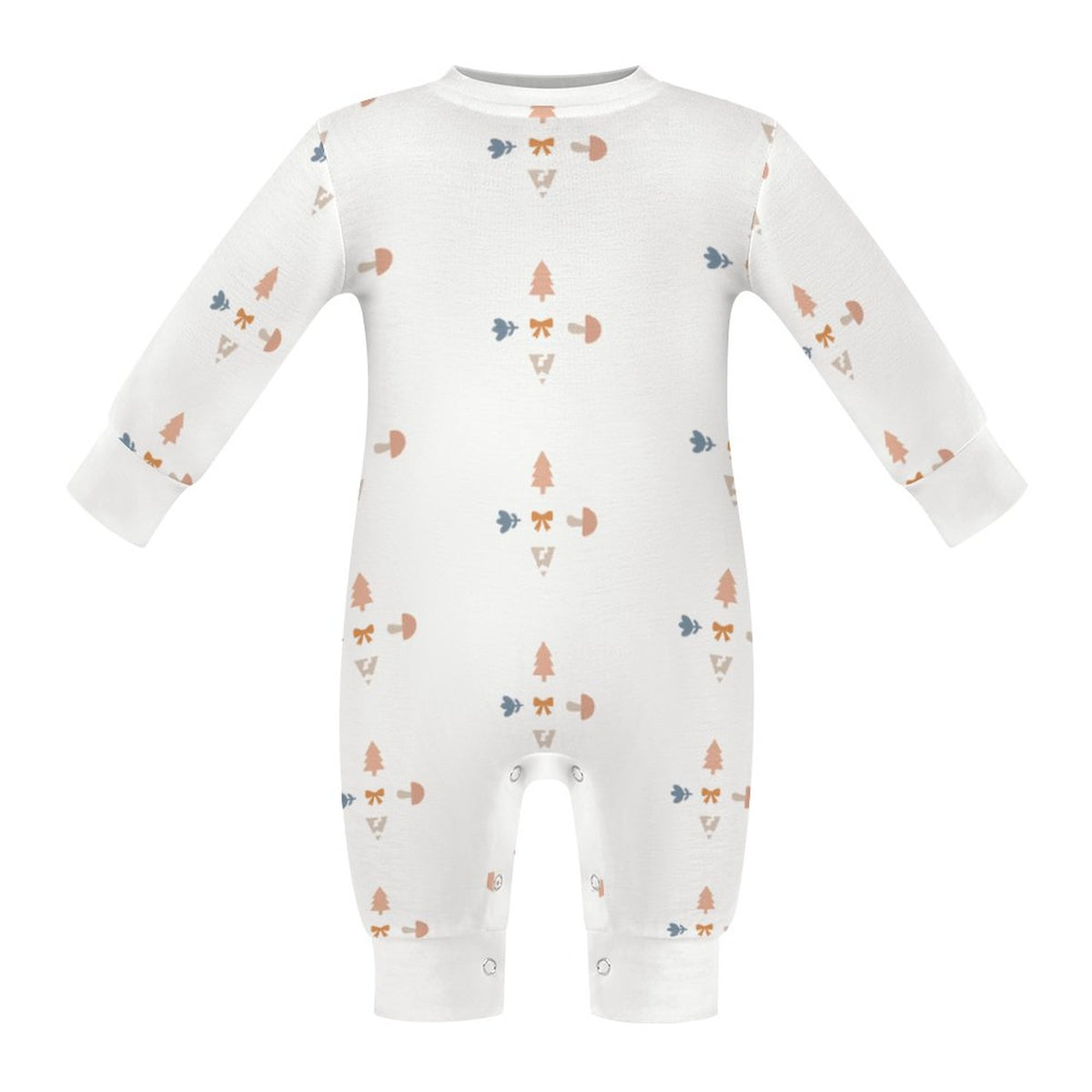 Baby White Geometric Motif Lightweight Romper