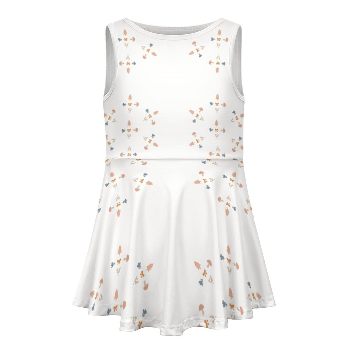 Girls' Geometric Print Sleeveless Skater Dress