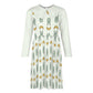 Cute Bunny & Moon Collar Long Sleeve Girls Dress | AOP
