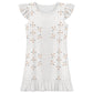 200GSM White Geometric Patterned Girls' Nightgown