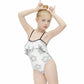 Girls' Star Floral Off-Shoulder One-Piece Swimwear