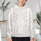 230GSM White Geometric Patterned Kids' Hoodie