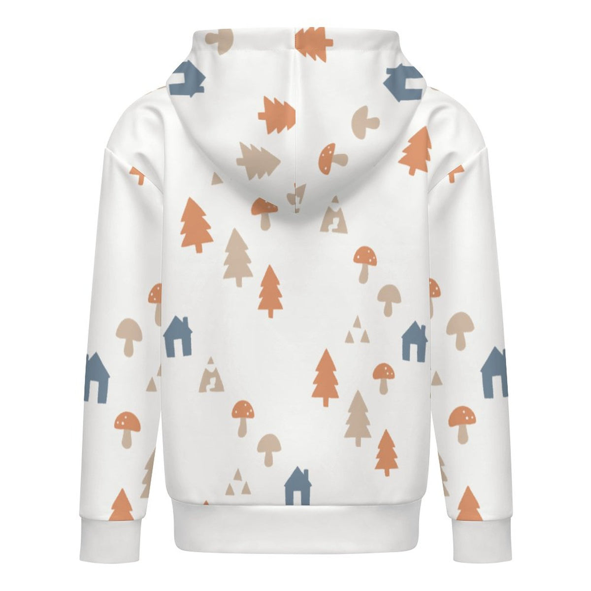230GSM White Forest Pattern Kids' Pullover Hoodie