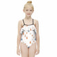 Cute Woodland Cabin Off-Shoulder Swimsuit for Girls