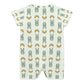 Cute Cotton Baby Bunny & Moon Short Sleeve Romper