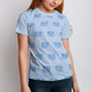 Kids' Cute Elephant Print Light Blue T-Shirt