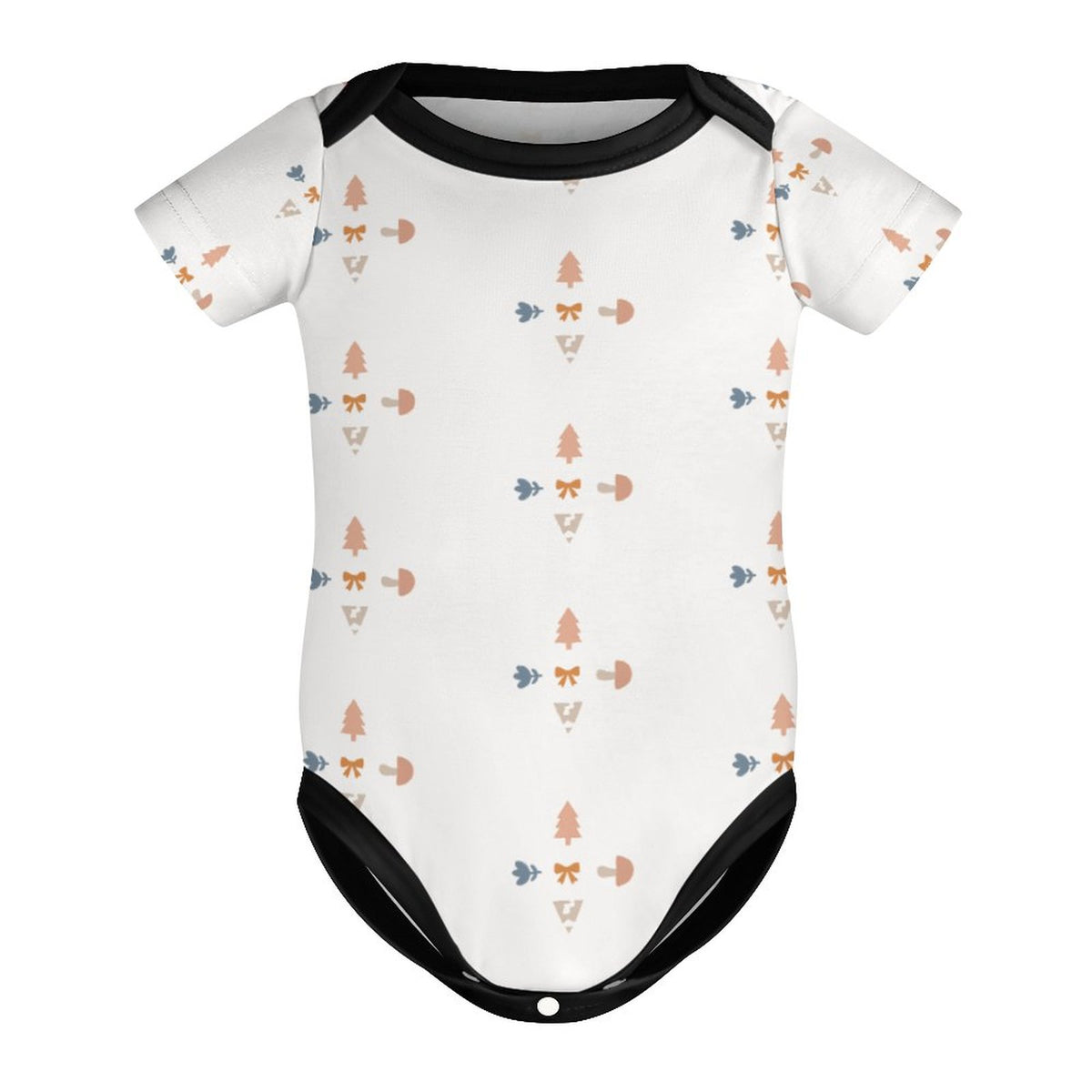 Baby Geometric Print Cotton Short Sleeve Onesie