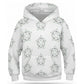 White Star Floral Print Kids' Hooded Sweatshirt