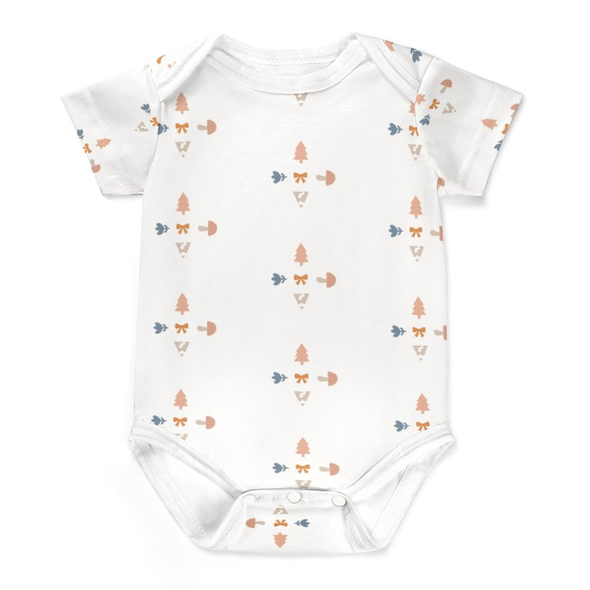 Baby Geometric Print Cotton Short Sleeve Onesie