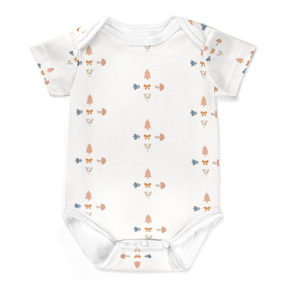 Baby Geometric Print Cotton Short Sleeve Onesie