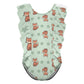 Girls Cute Fox Print Ruffle Shoulder One-Piece Swimsuit
