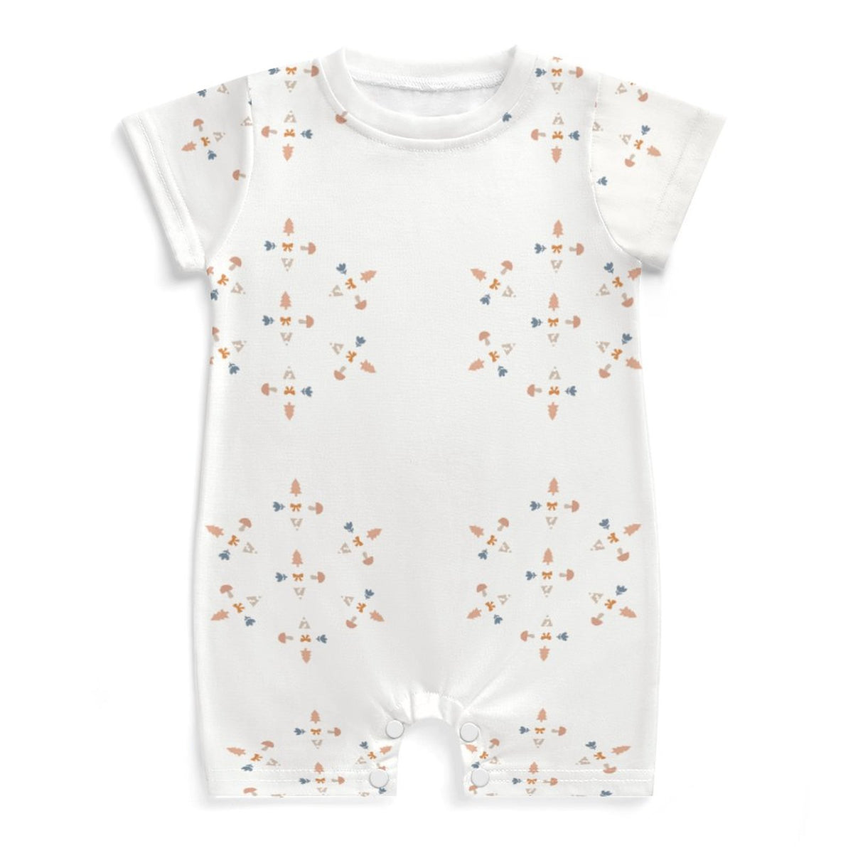 Cute Geometric Motif DTG Cotton Baby Bodysuit