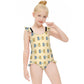 Cute Teddy Bear Girls One-Piece Swimsuit | Ruffle Trim