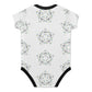 Geometric Star Cotton Short Sleeve Baby Onesie