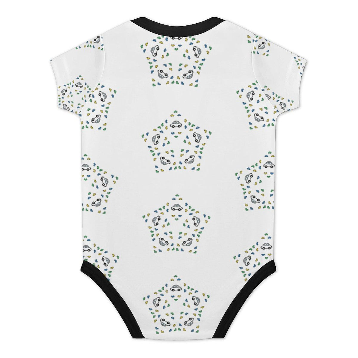 Geometric Star Cotton Short Sleeve Baby Onesie