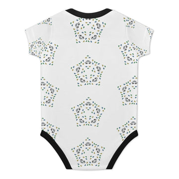 Geometric Star Cotton Short Sleeve Baby Onesie
