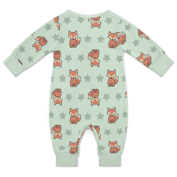 Cute Fox Print Long Sleeve Baby Romper | Custom AOP