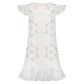200GSM White Geometric Patterned Girls' Nightgown